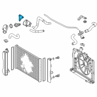 OEM 2016 Toyota Corolla Thermostat Housing Gasket Diagram - 16326-37010