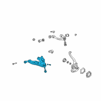 OEM 1998 Lexus LX470 Front Suspension Lower Arm Assembly Right Diagram - 48620-60010