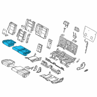 OEM 2016 Dodge Durango Seat Cushion Foam Diagram - 68158385AA