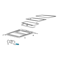 OEM 2002 Saturn Vue Actuator, Sun Roof Diagram - 25708336