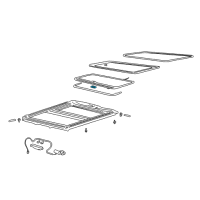 OEM 2004 Buick LeSabre Handle, Sun Roof Sunshade *Gray Diagram - 12483240