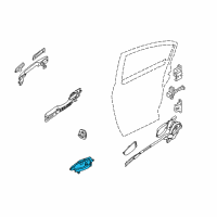 OEM 2011 Nissan Altima Door Inside Handle Assembly, Passenger Side Diagram - 80670-JA00C