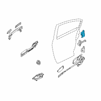 OEM 2010 Nissan Altima Hinge-Rear Door Diagram - 82401-JA01A