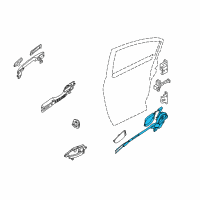 OEM 2010 Nissan Altima Rear Left Driver Door Lock Actuator Diagram - 82501-ZX60A