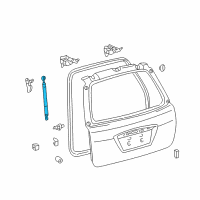 OEM 2005 Pontiac Vibe Strut, Lift Gate Diagram - 88975530