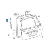 OEM 2005 Pontiac Vibe Bracket, Lift Gate Strut(Body Side) Diagram - 88969847