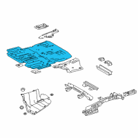 OEM 2019 Toyota Highlander Rear Floor Pan Diagram - 58311-0E050