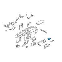 OEM 2000 Nissan Xterra Pocket Instrument Diagram - 68475-35F00