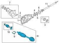 OEM 2022 BMW X7 Exchange Output Shaft Left F Diagram - 31-60-8-486-204