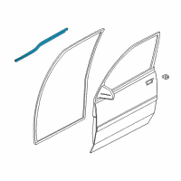 OEM 1999 Chevrolet Tracker Weatherstrip, Front Door Out, RH (On Esn) Diagram - 30027168