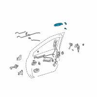 OEM 2000 Toyota Sienna Handle, Outside Diagram - 69220-08010-E1