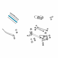 OEM Honda Accord Crosstour Rubber, Blade (650Mm) Diagram - 76622-TP6-A02