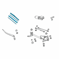 OEM 2010 Honda Accord Crosstour Blade, Windshield Wiper (475Mm) Diagram - 76630-TA0-A02