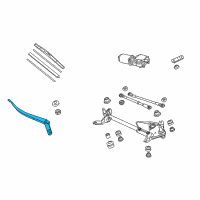 OEM Honda Arm, Windshield Wiper (Driver Side) Diagram - 76600-TA0-A01