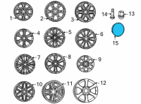 OEM Jeep Grand Wagoneer Wheel Center Diagram - 4755499AA