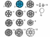 OEM Jeep Grand Wagoneer WHEEL-ALUMINUM Diagram - 4755407AA