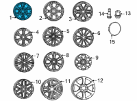 OEM 2022 Jeep Grand Wagoneer WHEEL-ALUMINUM Diagram - 4755405AA