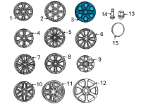 OEM 2022 Jeep Grand Wagoneer WHEEL-ALUMINUM Diagram - 4755409AA