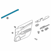 OEM 2017 Honda Civic Weatherstrip, R FR Door Diagram - 72335-TBA-A01