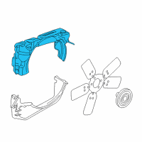 OEM 2001 Dodge Durango Cooling Fan Shroud Diagram - 5015533AA