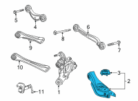 OEM Acura RDX Arm Complete , Rear B L Diagram - 52355-TJB-A01