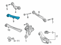 OEM Acura TLX Arm Assembly, Left Rear Diagram - 52515-TGV-A01