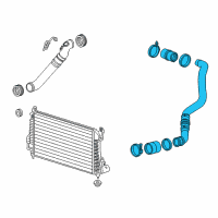 OEM 2015 Chevrolet Silverado 2500 HD Charging Air Cooler Inlet Air Hose Assembly Diagram - 23282450