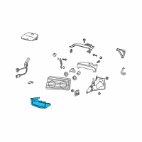 OEM Chevrolet Headlamp Bezel Diagram - 10435412