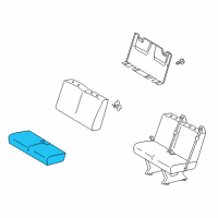 OEM 2003 Dodge Sprinter 3500 Rear Seat Cushion Two Passenger Diagram - 5134085AA