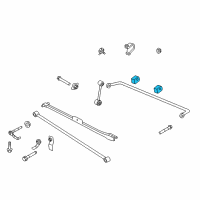 OEM 2011 Ford Mustang Stabilizer Bar Insulator Diagram - 7R3Z-5493-A