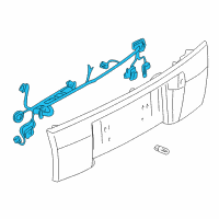 OEM Cadillac Harness Asm, Back Up & Rear License Plate Lamp Wiring Diagram - 12165456