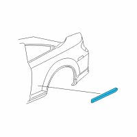 OEM Pontiac G5 Molding Asm-Quarter Panel Center *Orange Diagram - 15234462