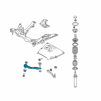 OEM BMW 528xi Left Tension Strut With Rubber Mounting Diagram - 31-10-6-770-685