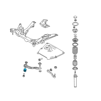 OEM 2007 BMW 530i Set Rubber Mounting For Pull Rod Diagram - 31-12-0-406-872