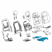 OEM 2018 Cadillac CTS Seat Cushion Pad Diagram - 84073216