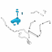OEM Hyundai Radiator Reservoir Assembly Diagram - 25430-4R000