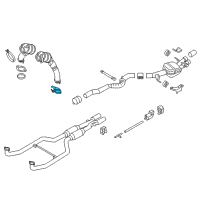 OEM 2013 BMW M5 Holder Catalytic Converter Near Engine Diagram - 18-32-7-845-899