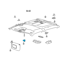 OEM 2017 Ford F-150 Visor Bracket Diagram - FL3Z-1504133-AC
