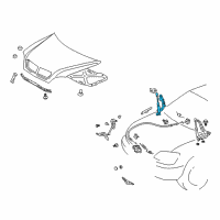 OEM Lexus Hood Support Rod Diagram - 53440-0E010