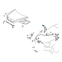 OEM 2007 Lexus RX350 Bracket, Hood Support, RH Diagram - 53481-0E010