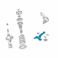 OEM 2007 Lexus RX350 Front Suspension Lower Control Arm Sub-Assembly, No.1 Right Diagram - 48068-0E010