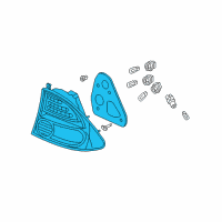 OEM Honda Civic Lamp Unit, R. Tail Diagram - 33501-SNA-A51