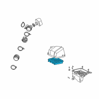 OEM 2005 Hyundai XG350 Air Cleaner Filter Diagram - 28113-39000