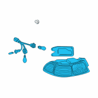 OEM 2000 Toyota Camry Combo Lamp Assembly Diagram - 81550-AA030