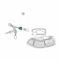 OEM 2001 Toyota Camry Socket & Wire Diagram - 81555-AA030