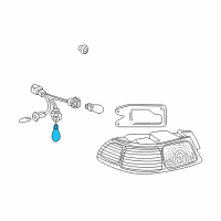 OEM 2000 Toyota Camry Bulb Diagram - 90084-98038
