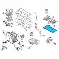 OEM 2017 Hyundai Elantra GT Gasket-Rocker Cover Diagram - 22441-2E210