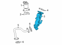 OEM Honda COOLER COMP, EGR Diagram - 18720-6W0-H01