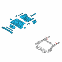 OEM 2016 Kia Cadenza Panel-Rear Floor Diagram - 655103R050