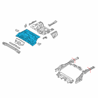OEM Kia Cadenza Panel Assembly-Rear Floor Diagram - 655113R000